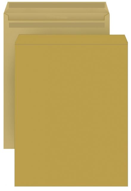 Versandtaschen DIN C4, natron/braun, ohne Fenster, SK, 90g/qm